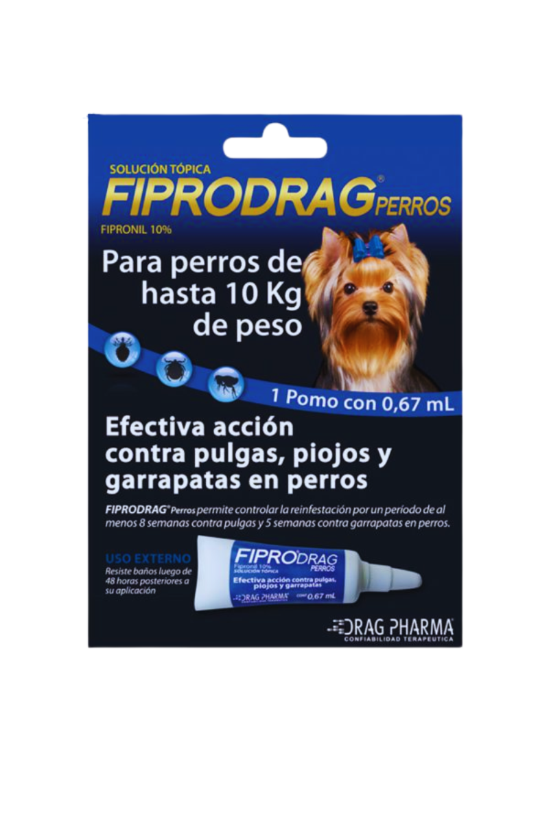 Pipeta Fiprodrag Antipulgas Perros Hasta 10 Kg