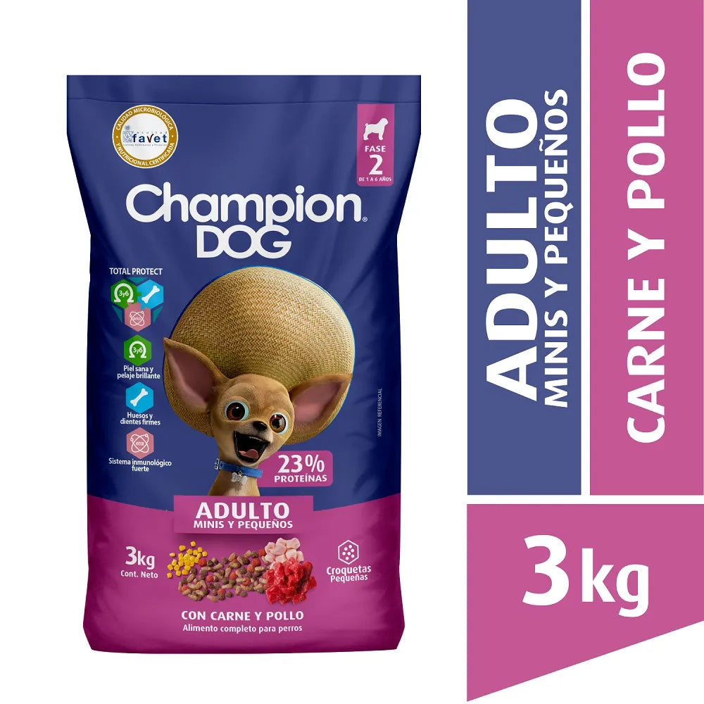 Champion Dog Adulto Raza Pequeña 3 kg