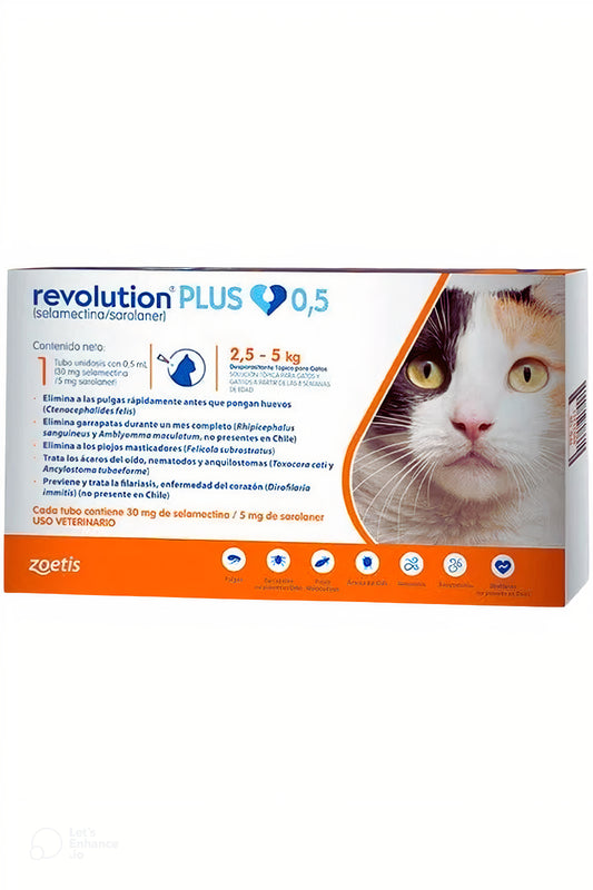 Pipeta Revolution Gato Plus 2,5 a 5 Kg