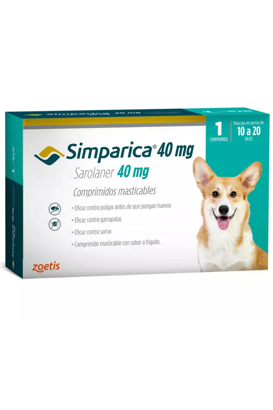 Simparica Perro 10 - 20kg (40mg) 1 Comprimido
