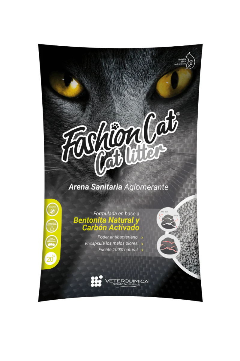 Arena Sanitaria Fashion Cat Carbón Activado 8 Kg