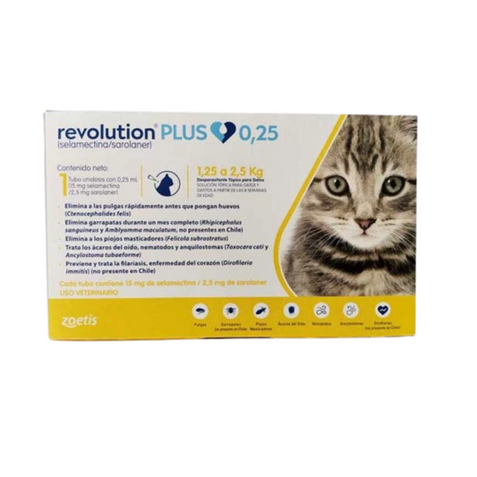 Pipeta Revolution Gato Plus 1,2 a 2,5 kg